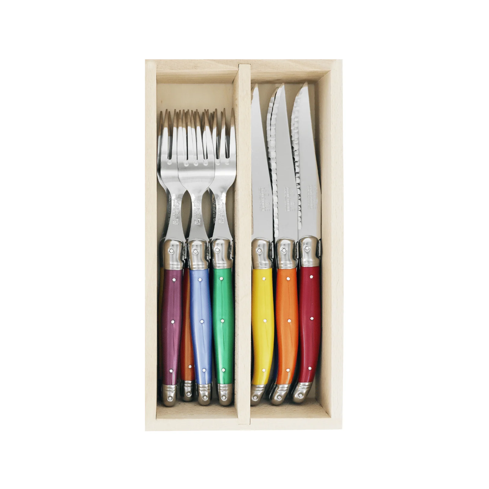 Andre Verdier Laguiole Debutant Cutlery Set 12-Piece Floraison Series