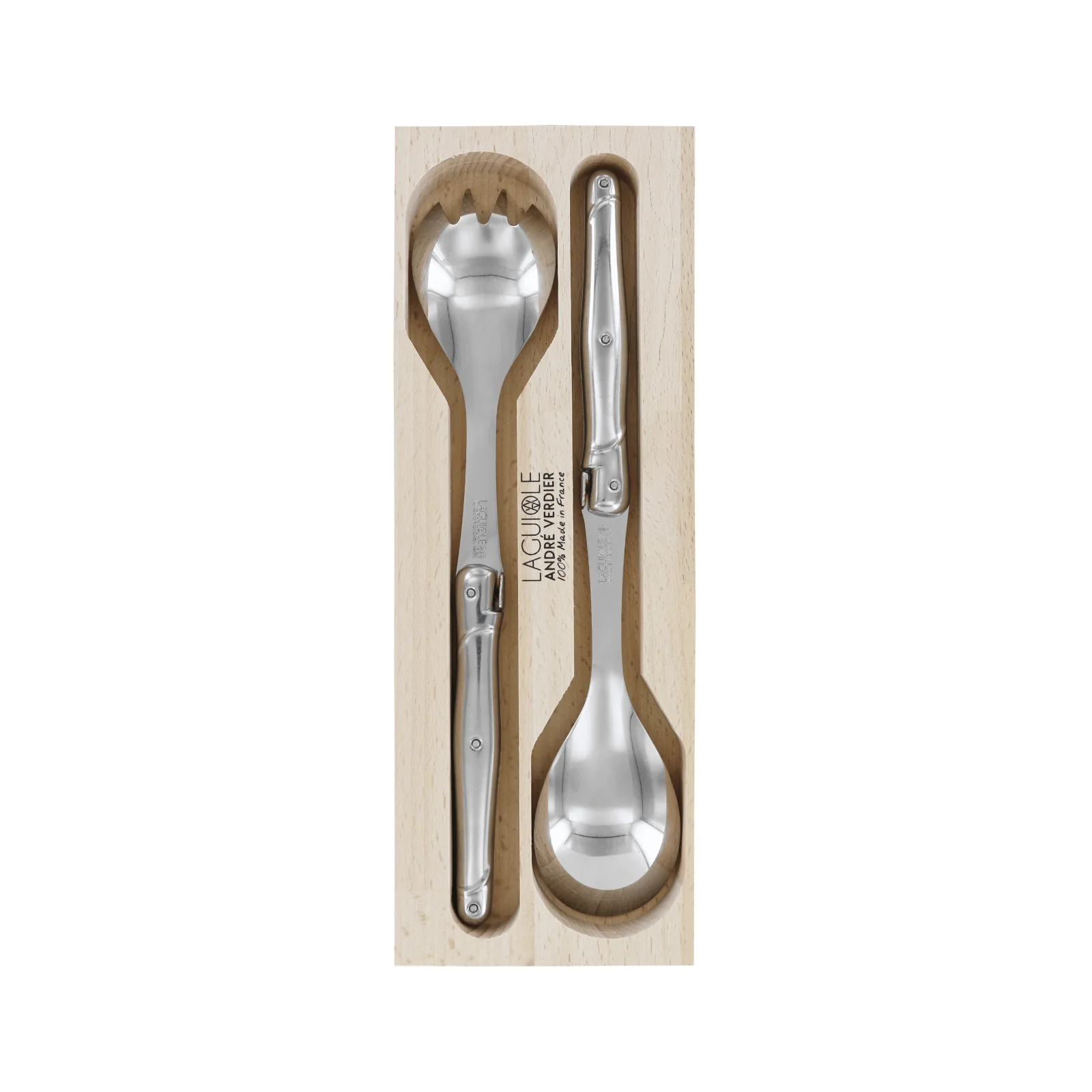 Andre Verdier Laguiole Debutant Inox Salad Server Set Stainless